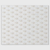 Weduwen en ringen op wit hout cadeaupapier (Vlak)