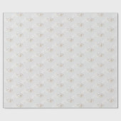 Weduwen en ringen op zilver cadeaupapier (Vlak)