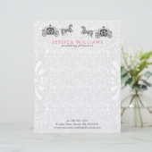 Weduwen en vervoer met witte doekjes gepersonaliseerd briefhoofd (Staand voorkant)