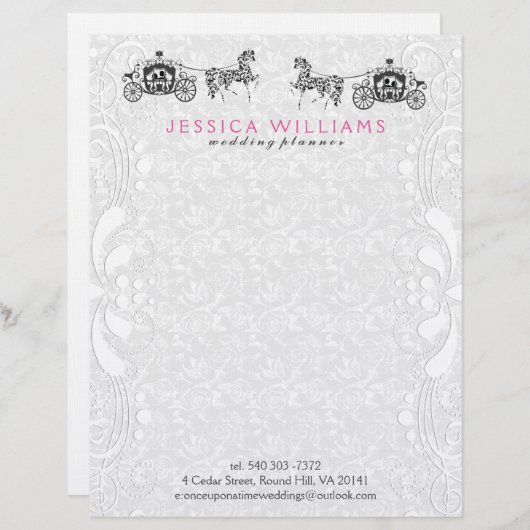 Weduwen en vervoer met witte doekjes gepersonaliseerd briefhoofd (Voorkant / Achterkant)