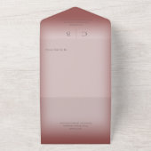 Weduwen Moderne Burgundy QR-code All In One Uitnodiging (Buitenkant)