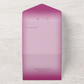 Weduwen Moderne Fuchsia roze QR-code All In One Uitnodiging (Buitenkant)