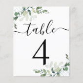 Weduwen Ontvangen Eucalyptus Tabel Nummer 4 (Voorkant)