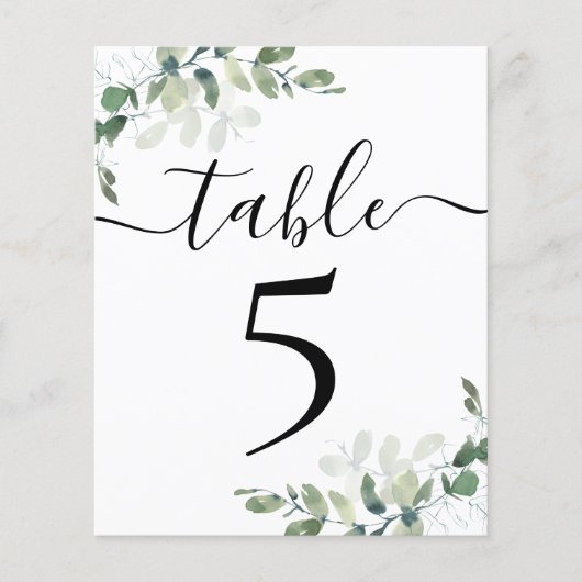 Weduwen Ontvangen Eucalyptus Tabel Nummer 5 (Voorkant)