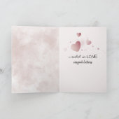 Weduwen op roze Abstract Kaart (Binnen)