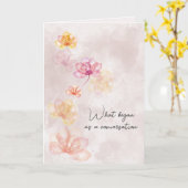 Weduwen op roze Abstract Kaart (Gele Bloem)