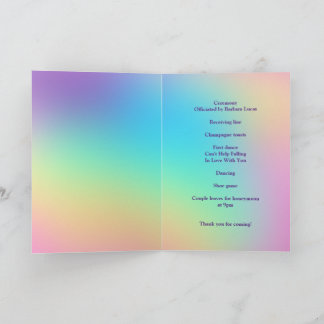  weduwenprogramma voor regenbooggradiënt bij pasta programma