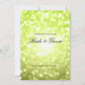 Weduwenschotel wenst Chartreuse Glitter Lights Kaart (Achterkant)