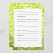 Weduwenschotel wenst Chartreuse Glitter Lights Kaart (Voorkant / Achterkant)