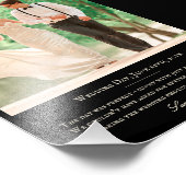 Weduwfoto Aangepast citaat Monogram zwart 4 x 6 Foto Afdruk (Hoek)