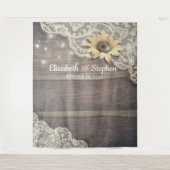 Weduwfoto Achtergrond Zonnebloem Hout Wandkleed (Voorkant)