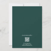 Weduwfoto Emerald Green QR-code Save The Date (Achterkant)
