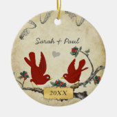 Weduwfoto-Keepaseparen 1 Kerstmis Keramisch Ornament (Voorkant)