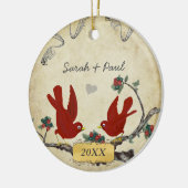 Weduwfoto-Keepaseparen 1 Kerstmis Keramisch Ornament (Links)