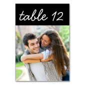 Weduwfoto Tabelnummerkaarten | Aangepaste Sjabloon Kaart (Achterkant)