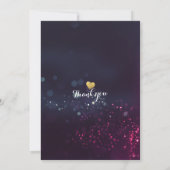 Weduwingshower Chic Mason Jar Paarse String Lights Kaart (Achterkant)