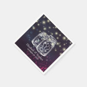 Weduwingshower Chic Mason Jar Paarse String Lights Servet (Hoek)