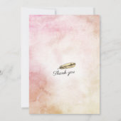 Weduwingshower Chic Waterverf Boho Floral Feather Kaart (Achterkant)