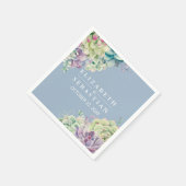 Weduwingshower Elegant Waterverf Succulente Plante Servet (Hoek)