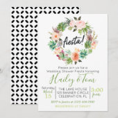 Weduwingshower Fiesta Succulent Wreath Kaart (Voorkant / Achterkant)