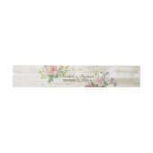 Weduwingshower Rustic Wood Floral String Lights Uitnodigingen Wikkel (Vlak)