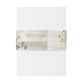 Weduwingshower Rustic Wood Floral String Lights Uitnodigingen Wikkel (Achterkant Voorbeeld)