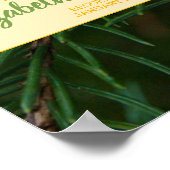 Weduwingshower WELCOME Sign Leaf Pine Branch Poster (Hoek)