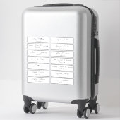 Weduwkaart Gastnamen Tabelnummer Sticker (Koffer)