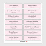 Weduwkaart Gastnamen Tabelnummer Sticker<br><div class="desc">Eenvoudig te personaliseren,  namen en tabelnummers / individuele tabelnummers en namen van de trouwplaatskaart.</div>