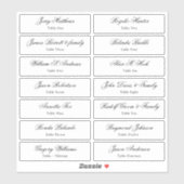 Weduwkaart Gastnamen Tabelnummer Sticker (Vel)