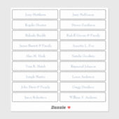 Weduwkaart Gastnamen Tabelnummer Sticker (Vel)