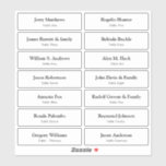 Weduwkaart Gastnamen Tabelnummer Sticker<br><div class="desc">Eenvoudig te personaliseren,  namen en tabelnummers / individuele tabelnummers en namen van de trouwplaatskaart.</div>