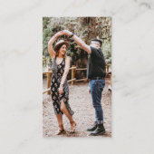 Weduwminimalistisch Eenvoudige QR RSVP-fotoversie Informatiekaartje (Achterkant)