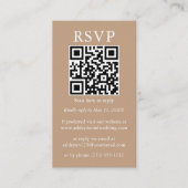 Weduwminimalistisch Eenvoudige QR RSVP-fotoversie Informatiekaartje (Voorkant)
