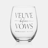 Weduwnaar Bruidsfeest Before Vows Wijnglas Zonder Voet (Voorkant)