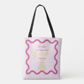 Weduwnaar voor de Huwelijkse Geloften Bachelorette Tote Bag (Achterkant)
