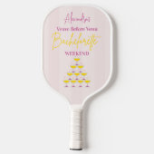 Weduwnaar voor de Huwelijksgeloften Bachelorette W Pickleball Paddle (Achterkant)