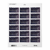 Weduwsadres Chic Mason Jar Paars String Light Etiket (Full Sheet)