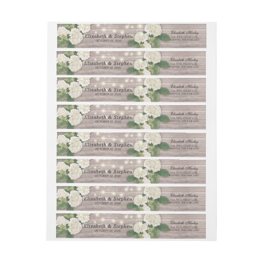 Weduwsadres Hydrangea Flower Wood String Light (Vel)