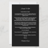 Weduwsap Black Eenvoudige, moderne, minimale foto (Achterkant)