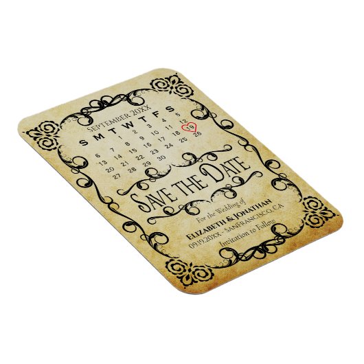 weduwschap Opslaan Datum kalender Magneet (Rechterzijde)