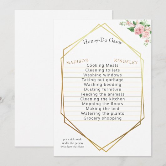 Weduwschotel Een prachtig Roze Floral Elegant Kaart (Voorkant / Achterkant)