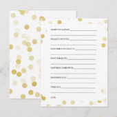 Weduwschotel maakt gouden olievlekken advieskaart (Voorkant / Achterkant)