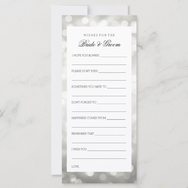 Weduwschotel wenst zilveren glitterlichten (Voorkant)