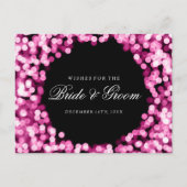 Weduwschotel wint roze lichte lichten advieskaart (Achterkant)