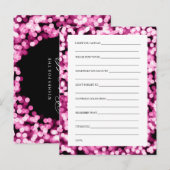 Weduwschotel wint roze lichte lichten advieskaart (Voorkant / Achterkant)