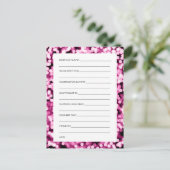 Weduwschotel wint roze lichte lichten advieskaart (Staand voorkant)