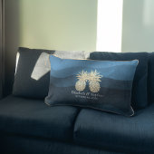 Weduwshow Modern Blue Gold Pineapple Couple L Kussen