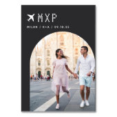 Weduwsreisthema Foto- en luchthavencode Kaart (Achterkant)