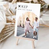 Weduwsreisthema Foto- en luchthavencode Kaart